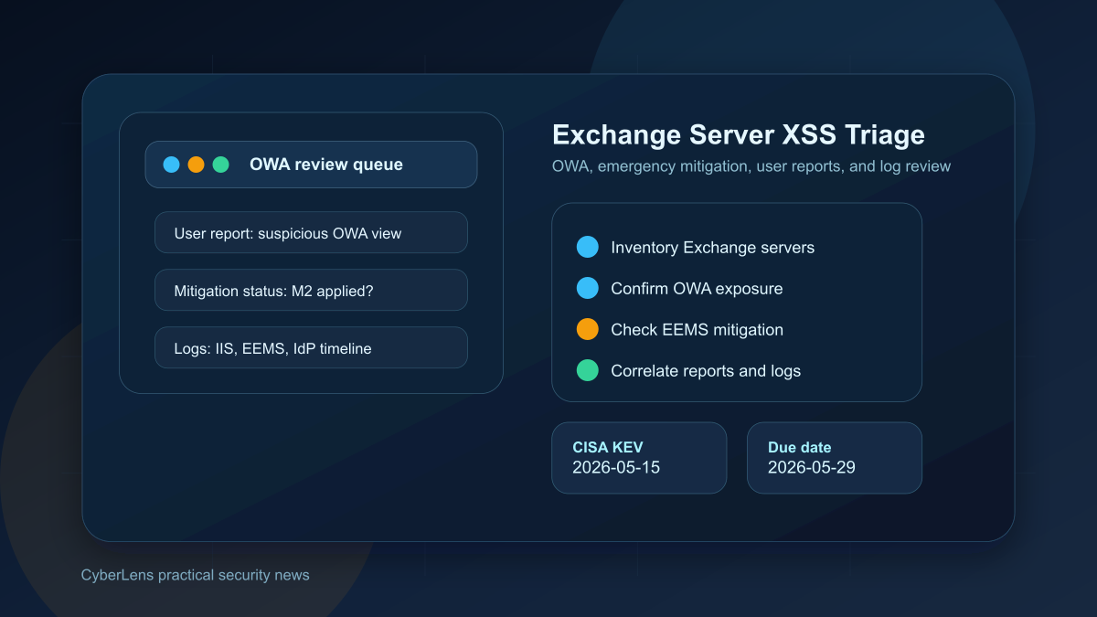 Microsoft Exchange CVE-2026-42897 ─ KEV追加後にメール基盤で確認すること